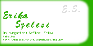 erika szelesi business card